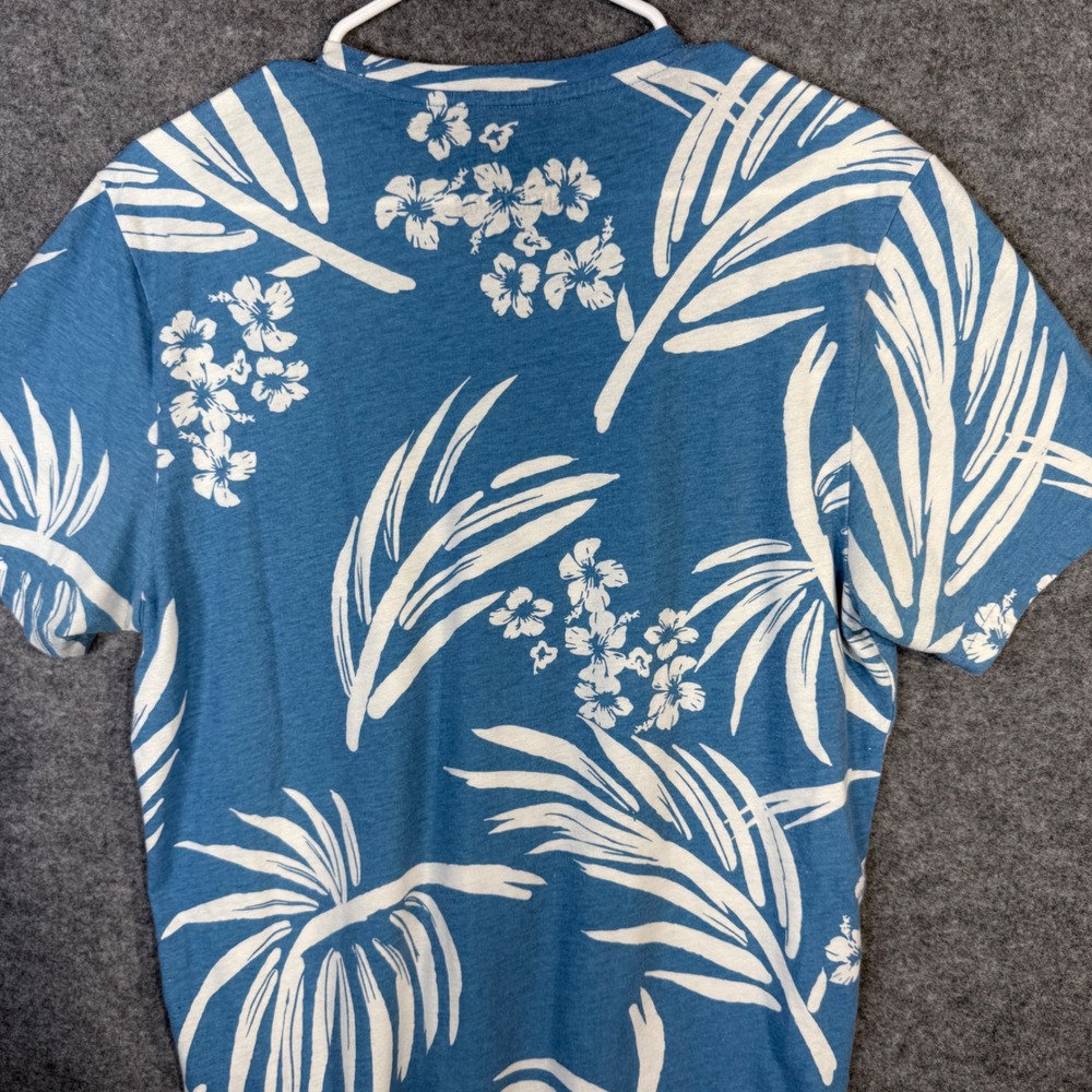 American Rag Men's Blue Floral Print Short Sleeve Casual T-Shirt - Large - Picture 5 of 8